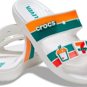 7-eleven x Croc limited edition 2 strap slide